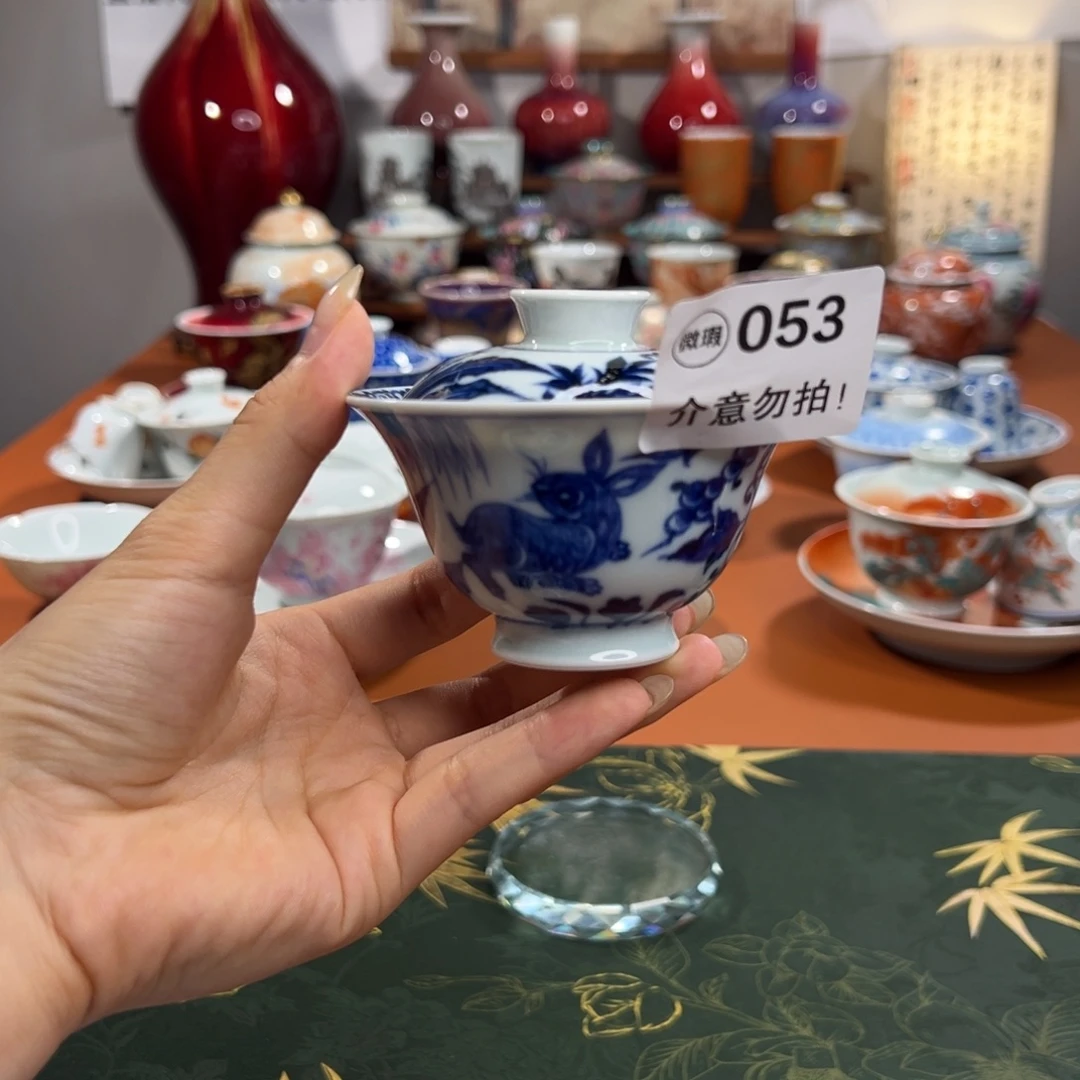 知冬煮雪手工手绘茶具盖碗