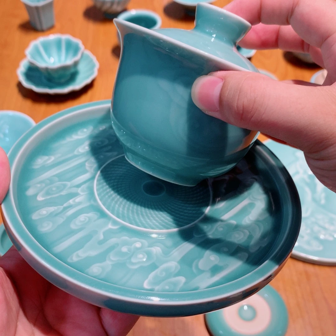 W***y龙泉青瓷茶具盖碗
