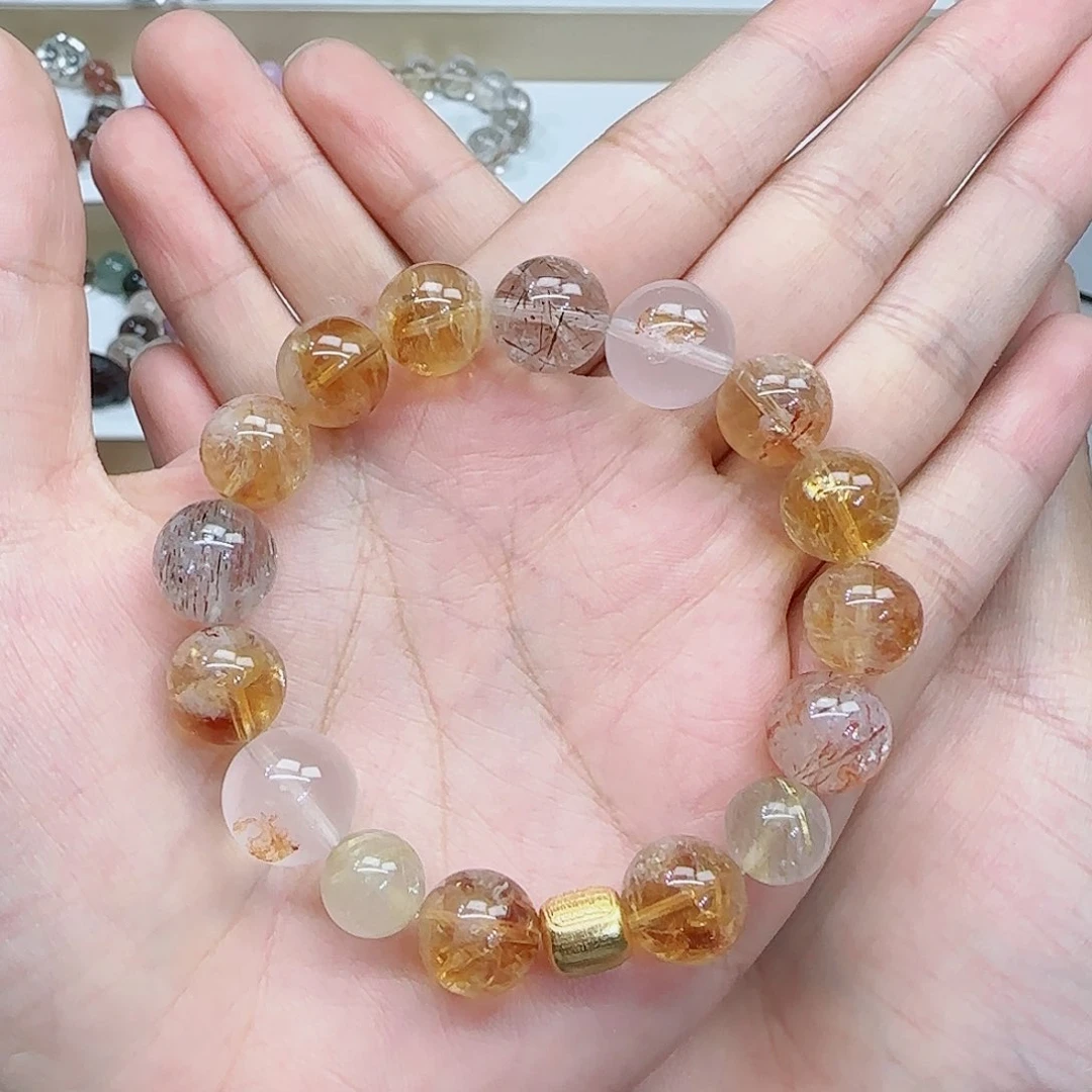 水晶手串未镶嵌招米大金霸