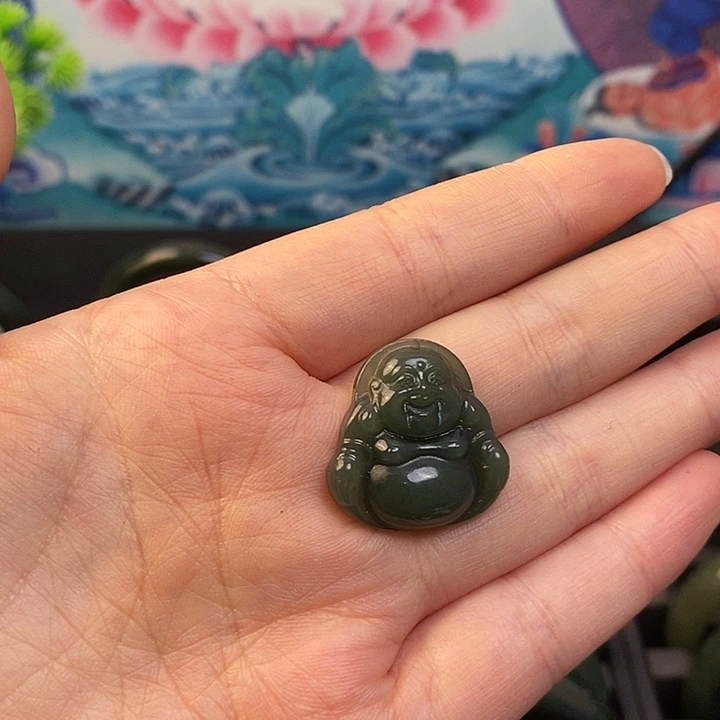 颈饰未镶嵌和田玉佛公精品
