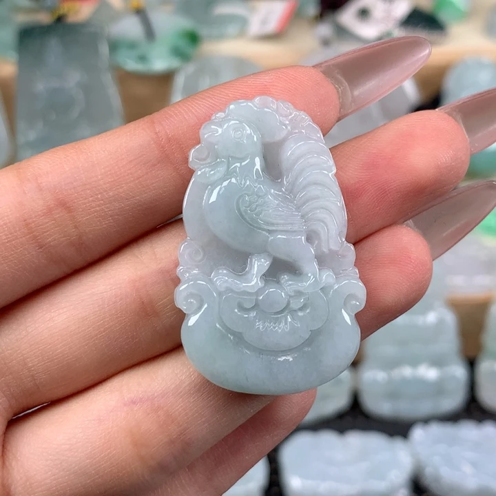 颈饰未镶嵌翡翠鸡