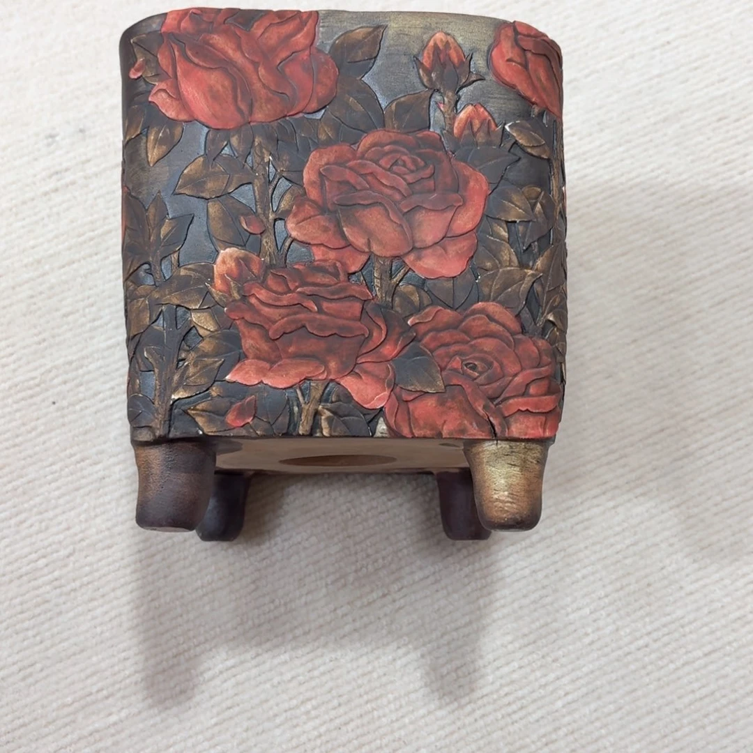 村****紫砂花盆陶瓷多肉花盆瑕疵