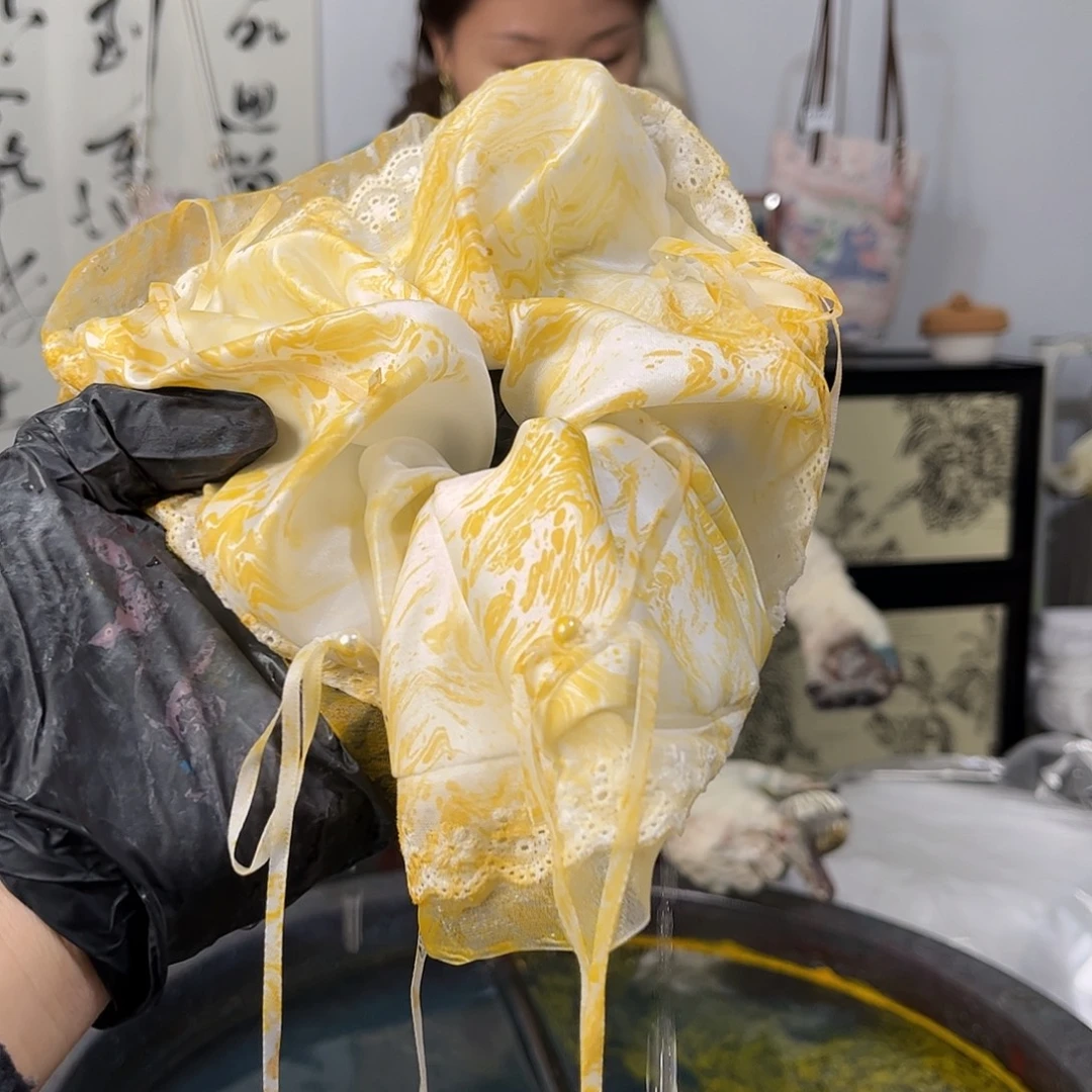 布艺非金属378蕾丝发圈碎金金