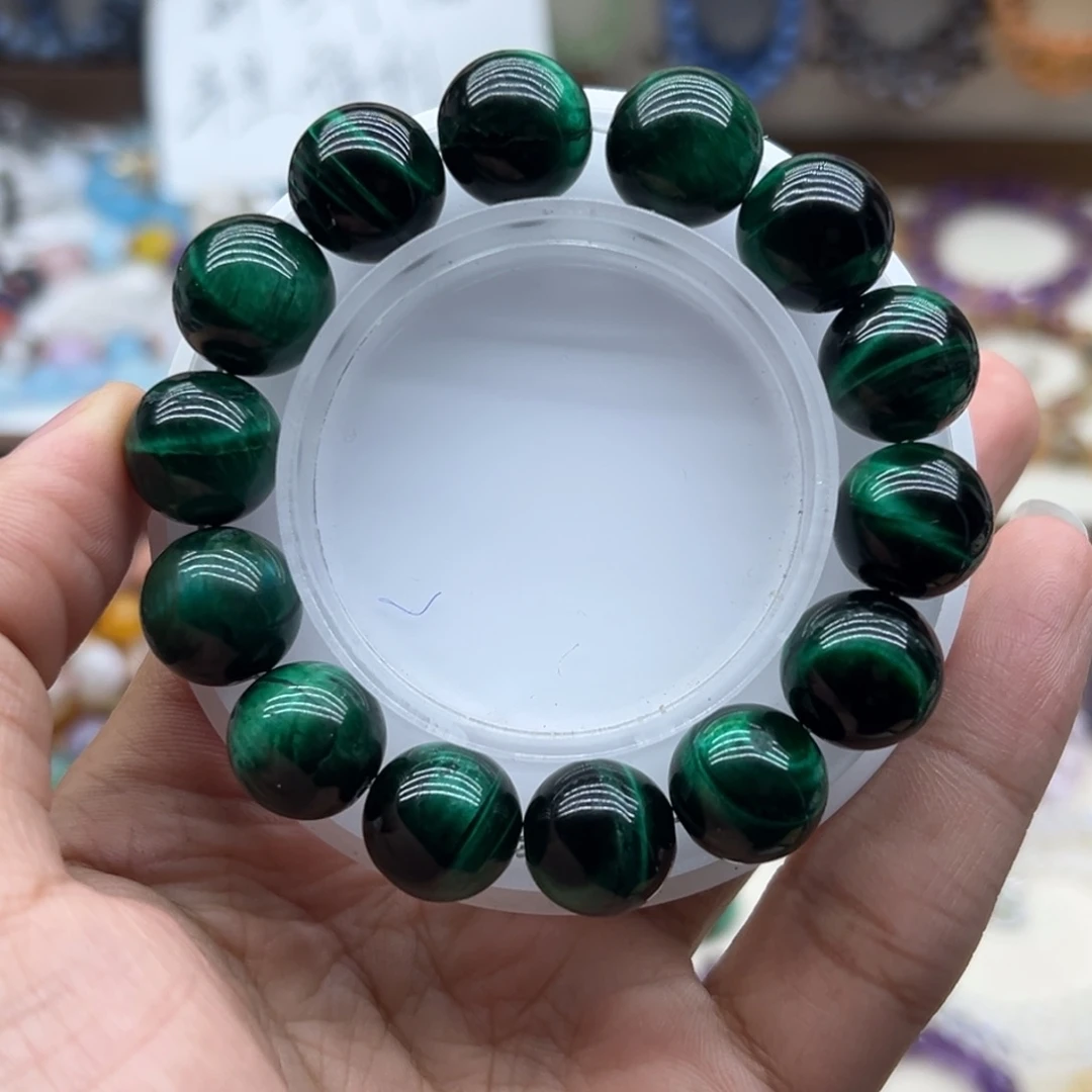 手链水晶未镶嵌14咪绿虎眼