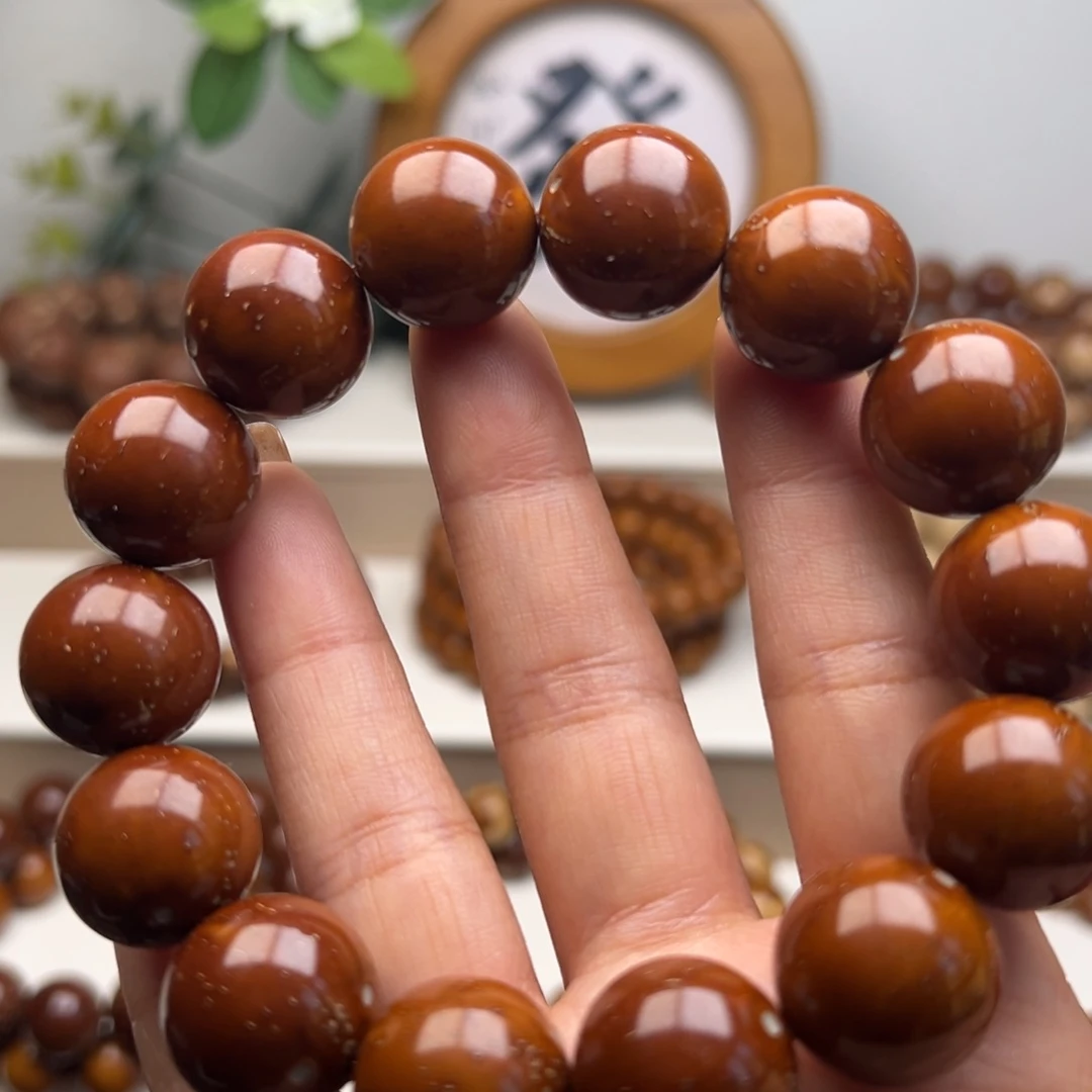 紫金鼠手串半实心光珠练手款17