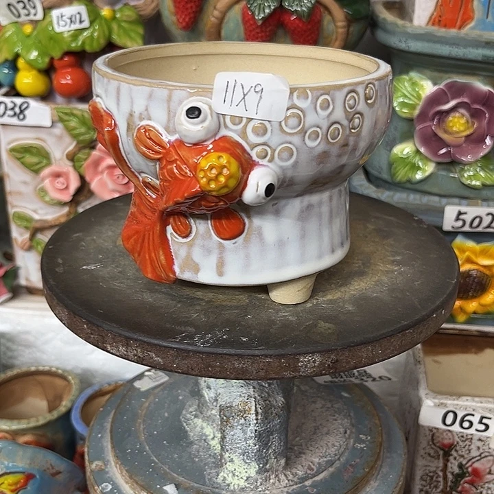 粗陶材质多肉花盆