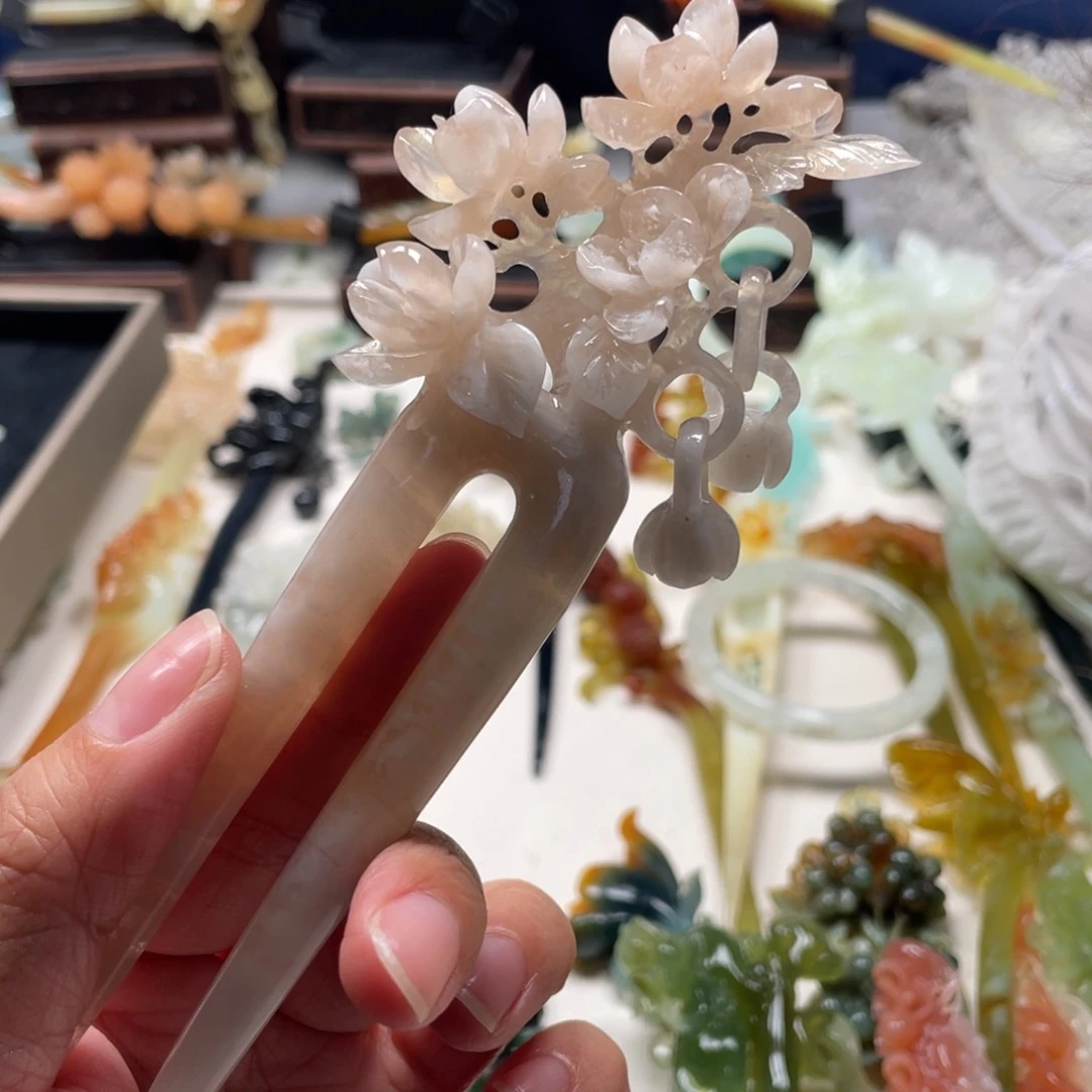 【闪购商品】未镶嵌岫玉发饰锦*