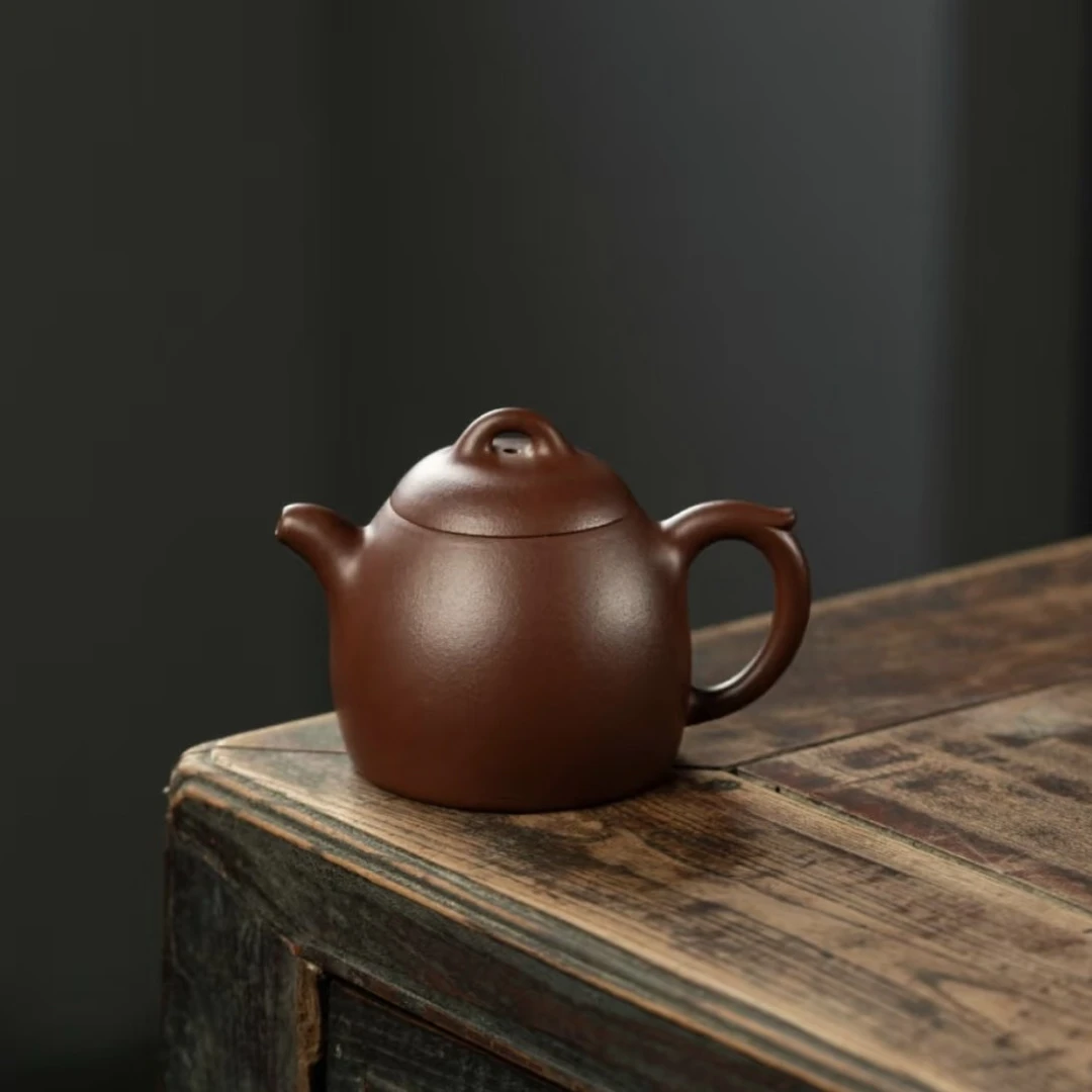 秦权-经典器型-紫泥纯手工160cc容量把权之典功夫茶具