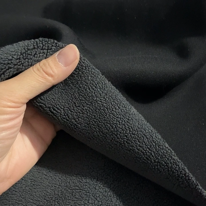 加厚黑色奥粒绒1.8×2米长带螺纹