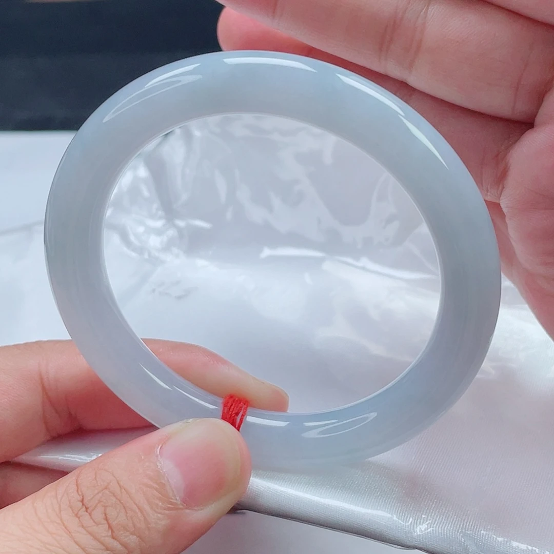 翡翠未镶嵌手镯圆条57