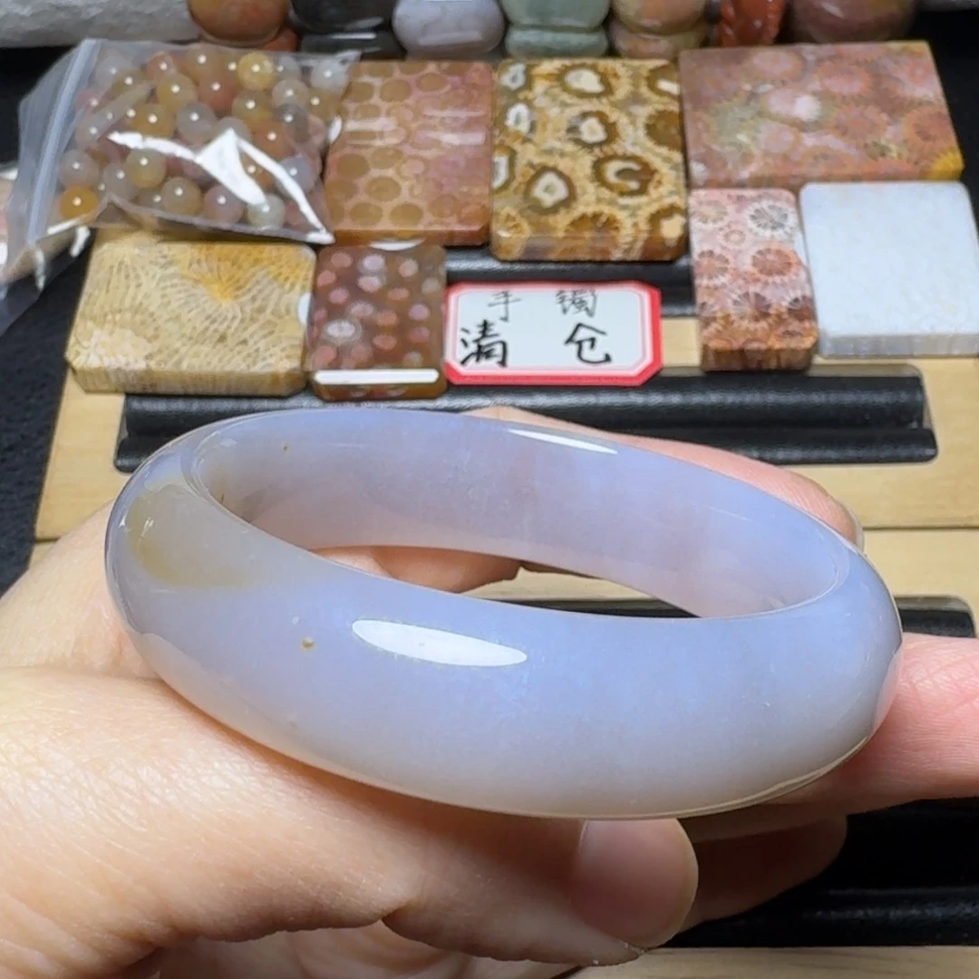 石英质玉51.5蓝玉 髓，保真色未镶嵌