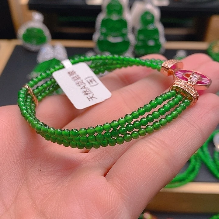 翡翠未镶嵌颈饰翡翠手链