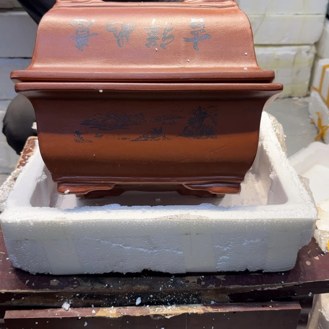 紫砂花盆口径26.18.10口径