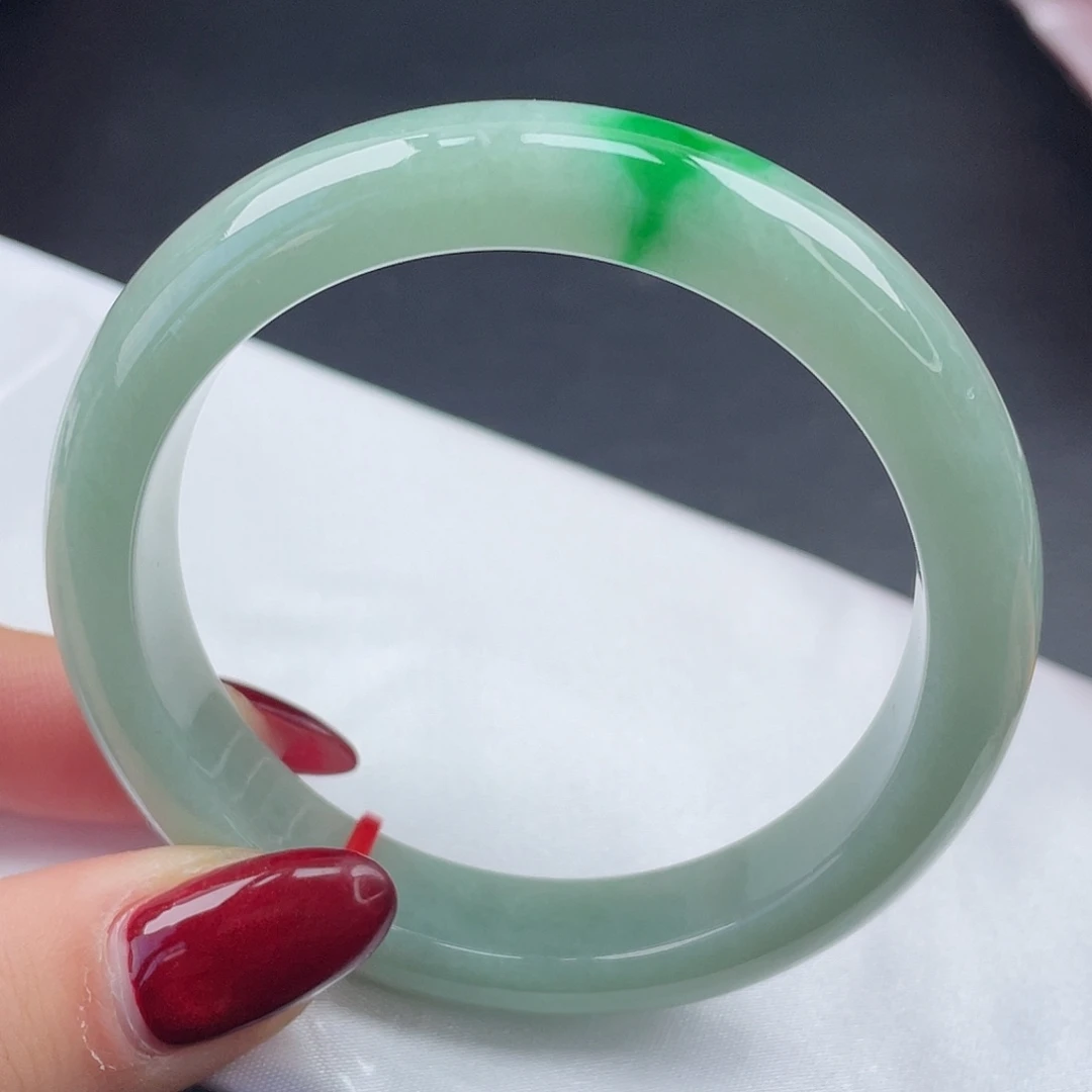 翡翠未镶嵌手镯54圈口