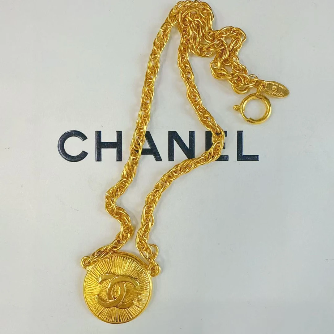 95新 Chanel/香奈儿 Chanel vintage香奈儿中古拉丝金币项链
