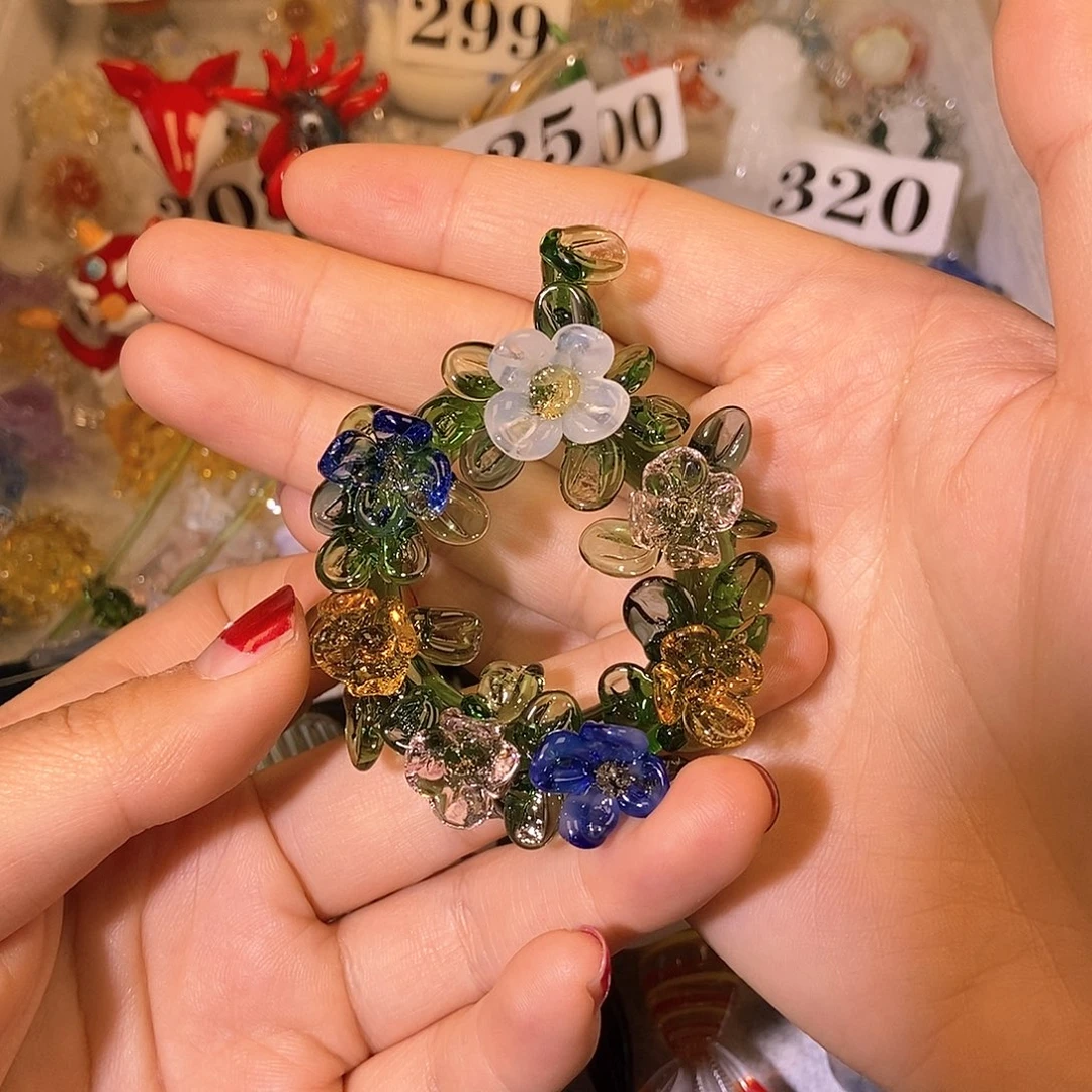 琉璃手工艺品茉**琪花环326