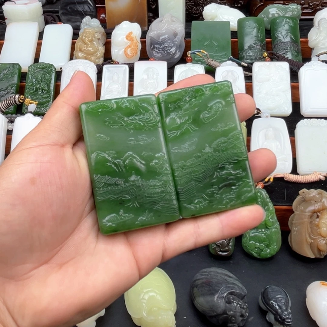 和田玉未镶嵌挂件