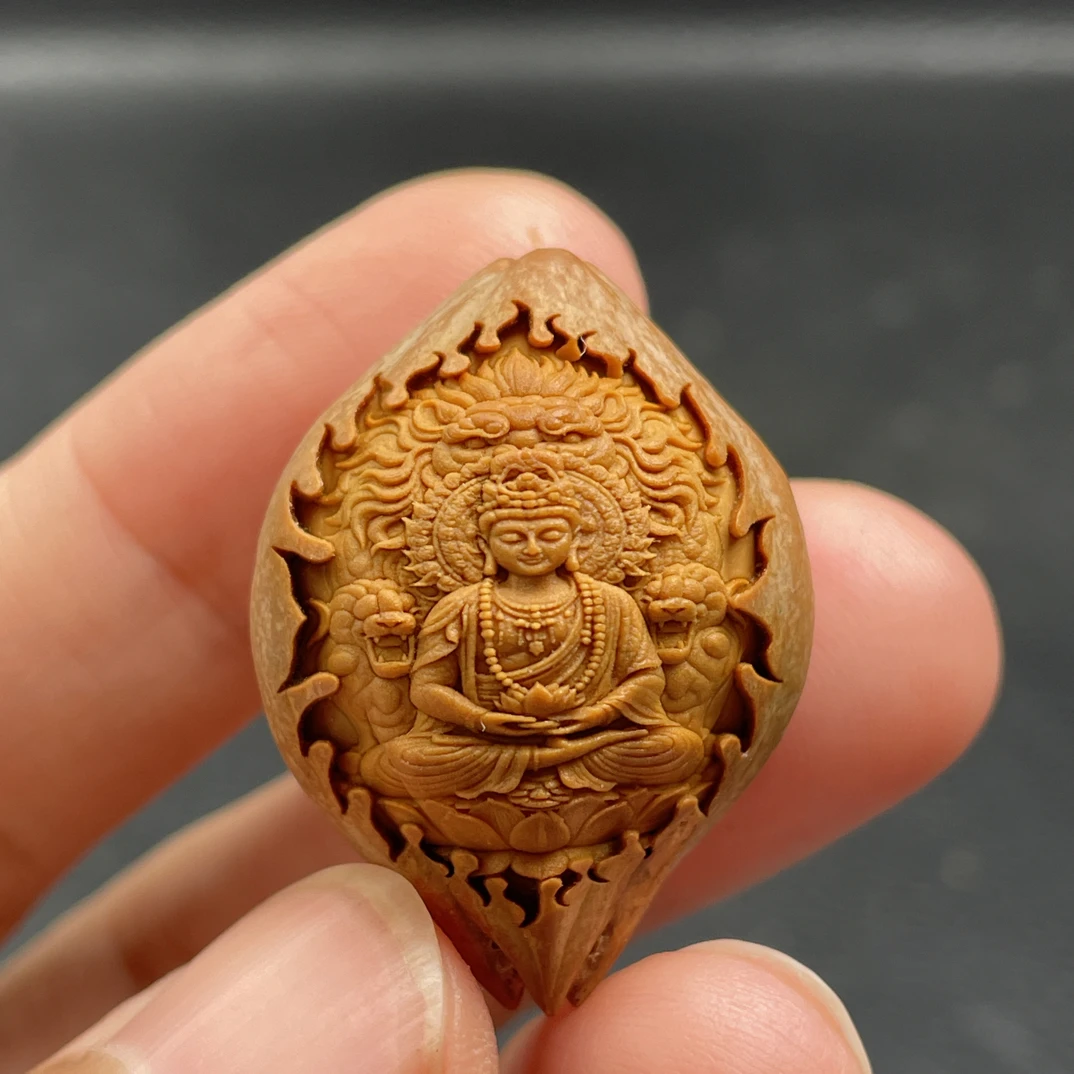 新款橄榄核铁核2.4文殊菩萨单粒