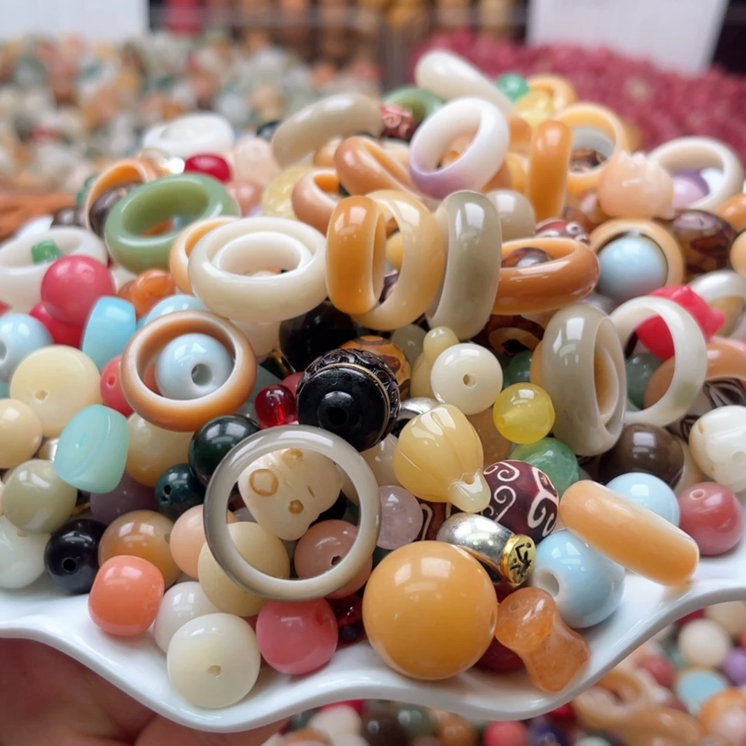 白玉菩提吊坠z10-13mm/400颗大杂烩瑕