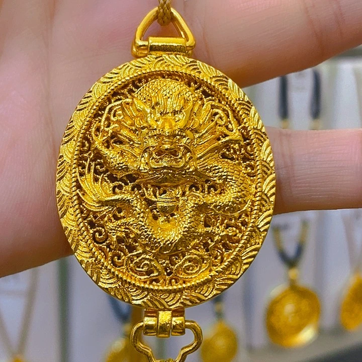 无铜合金龙牌吊坠