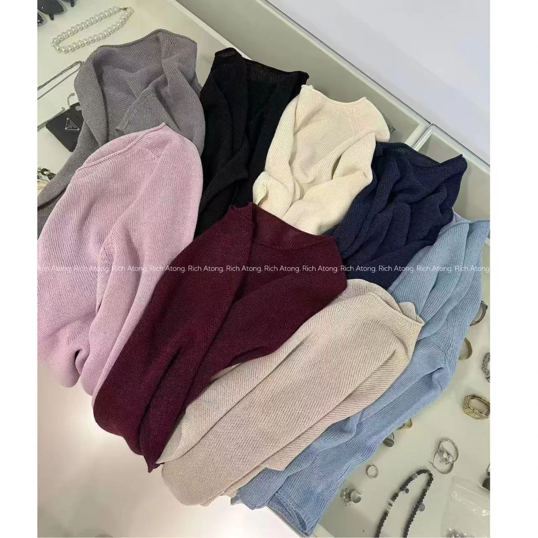 atong/阿彤-【卷边和纸】-2025 横机编织进口纱线卷边针织 0607-07