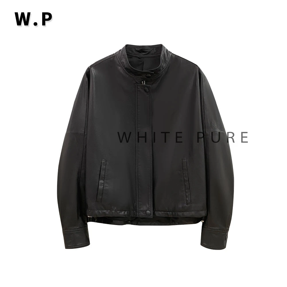 W.P25131 | 春季新品休闲女士立领真皮植鞣皮皮衣