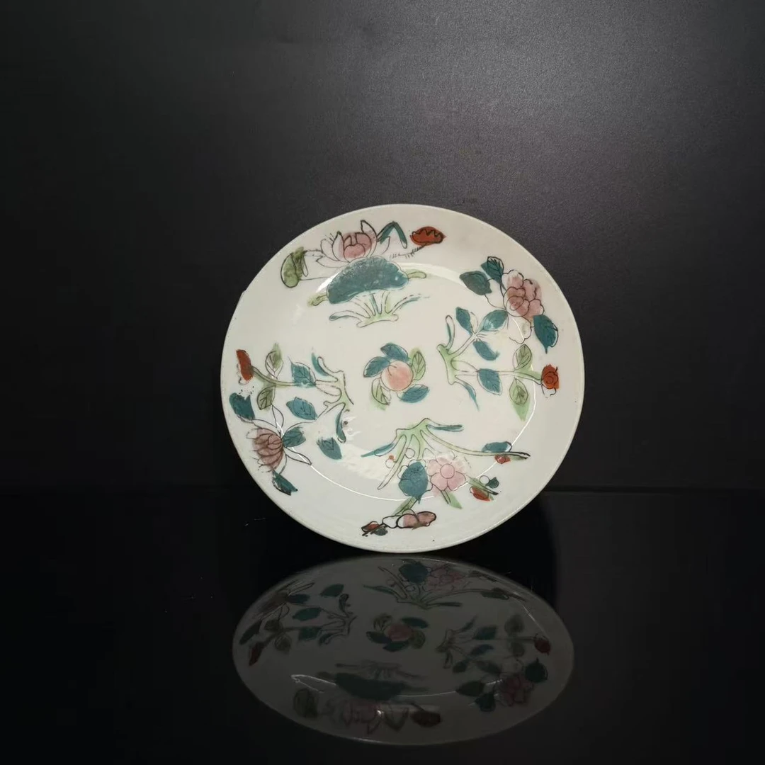 Lot5-粉彩花卉盘-清代年制款直径16.5cm-DZ11190001001024-13
