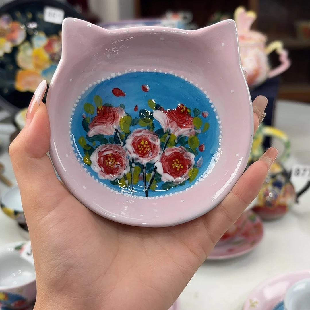 景德镇手绘高温釉下彩陶瓷茶具