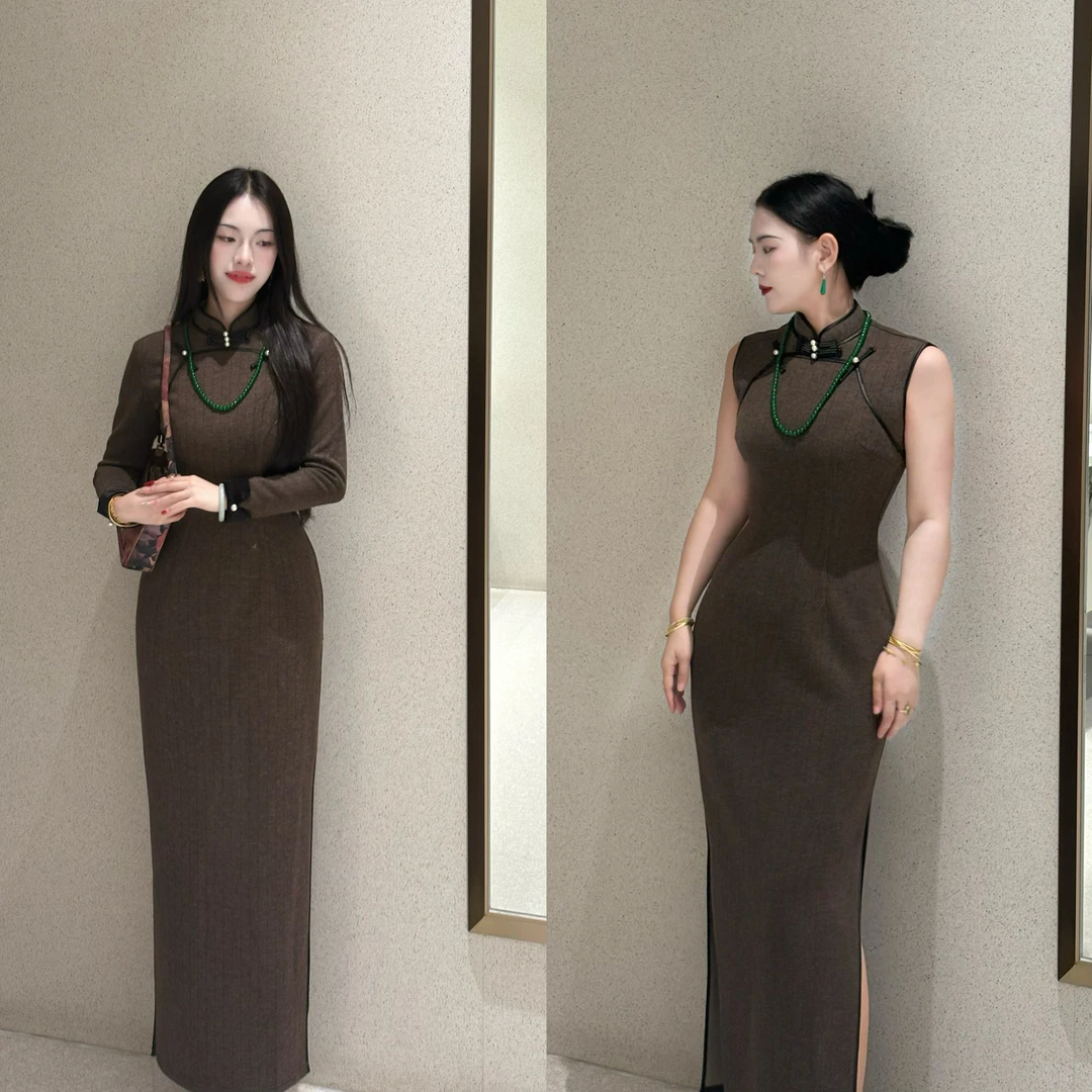 LHMknk1画报夫人原创自制厚款高级西装复古气质新式旗袍 宋氏美学