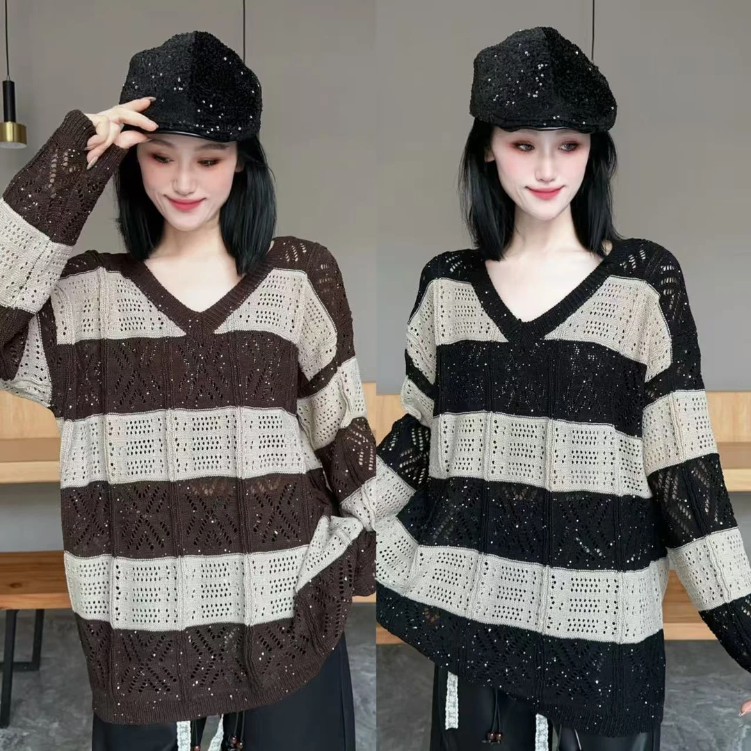 【YJ·高定】2025早秋新款显瘦百搭设计感薄款弹力小衫上衣女 YY2856