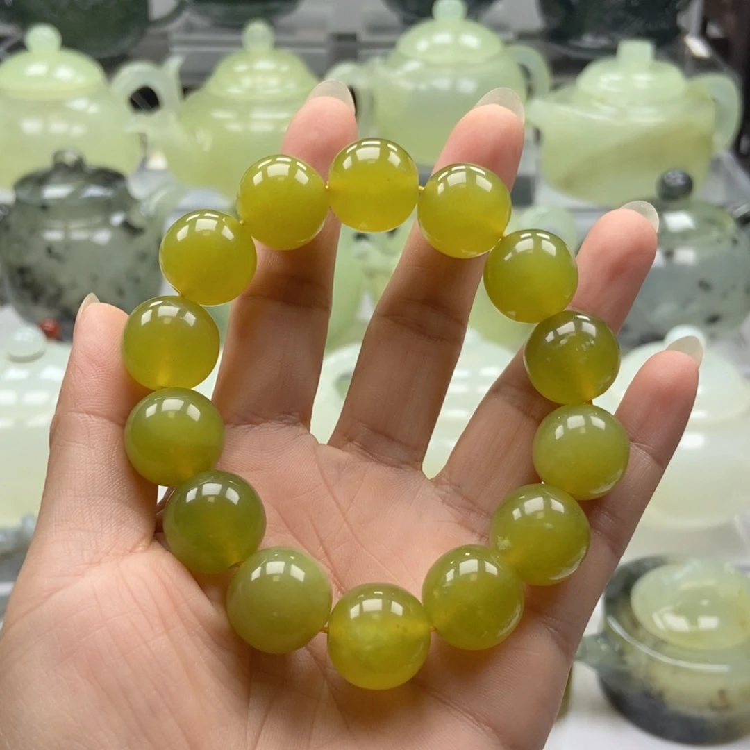 未镶嵌蛇纹石玉手链