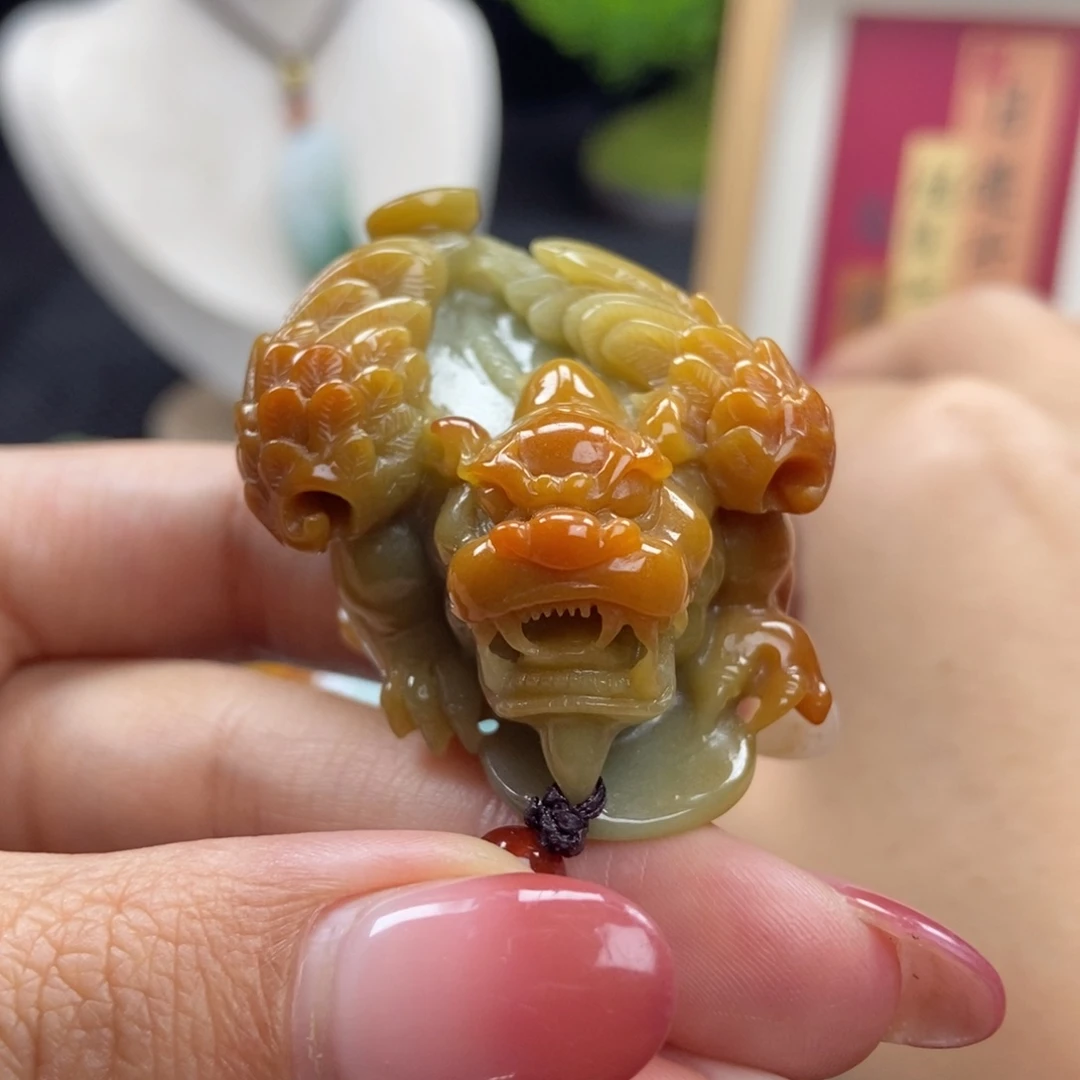 颈饰未镶嵌翡翠A21 飞天貔貅