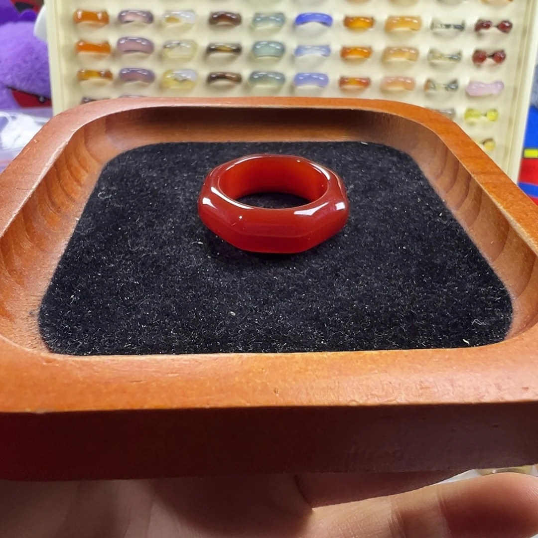 A****玛瑙/玉髓未镶嵌戒指B27不退换20港23