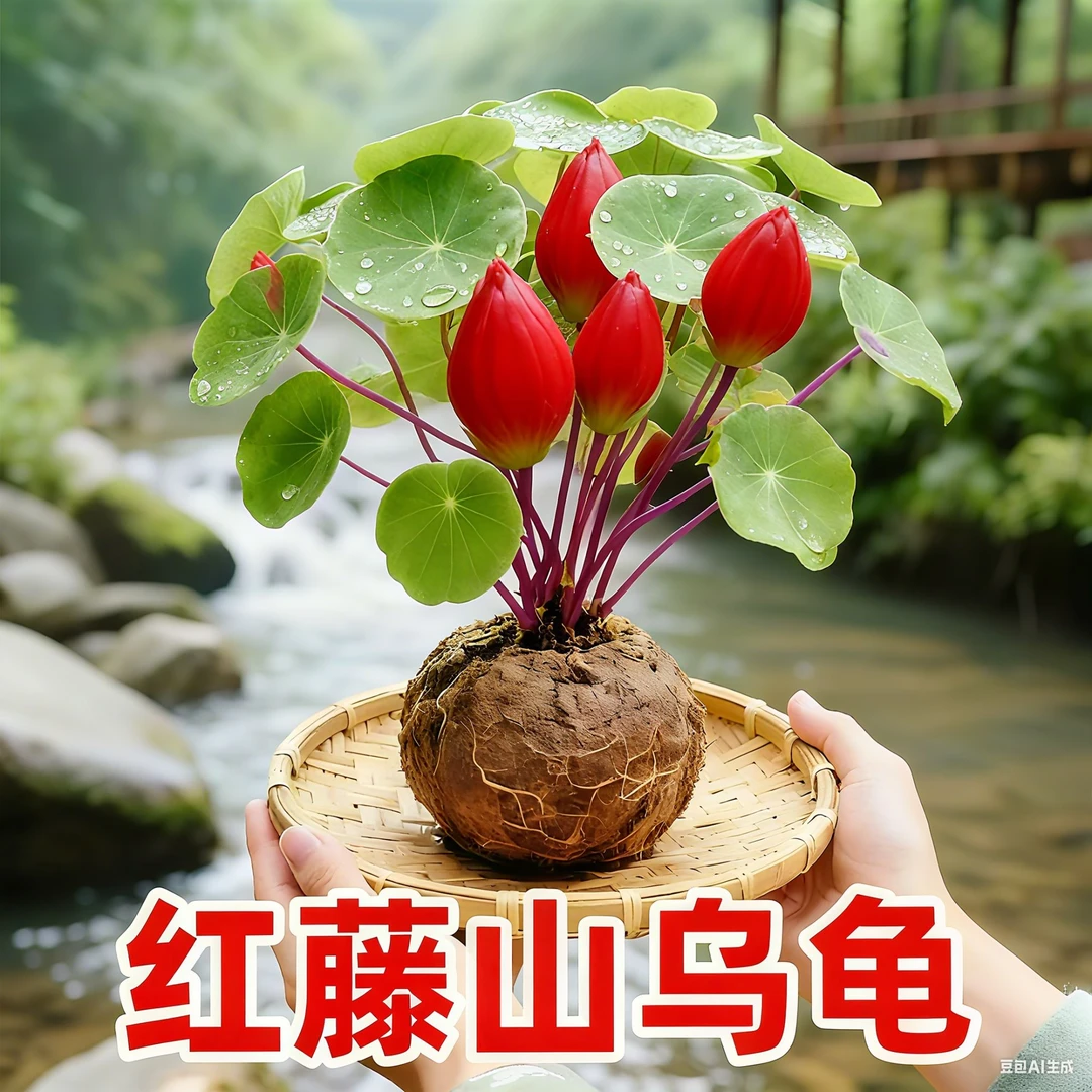山乌龟植物金不换盆栽红藤血藤水培盆景爬藤室内桌面多肉绿植花卉