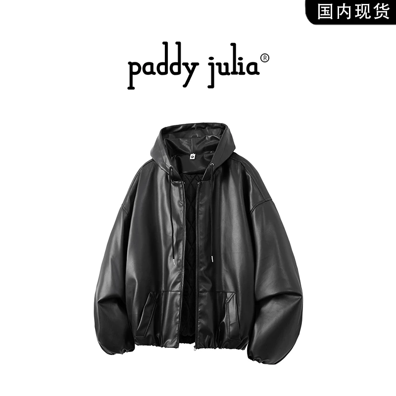Paddy julia美式复古皮棉服男冬季加厚保暖休闲潮牌痞帅棉袄外套