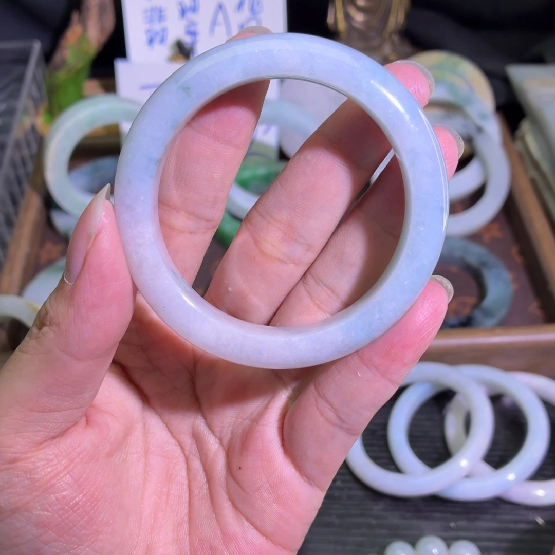 定制翡翠未镶嵌翡翠A货毛胚手镯定制