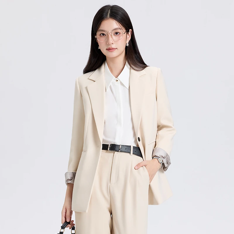 女神范西装长袖上衣女士休闲显高西装套装时尚气质职业工作服1853