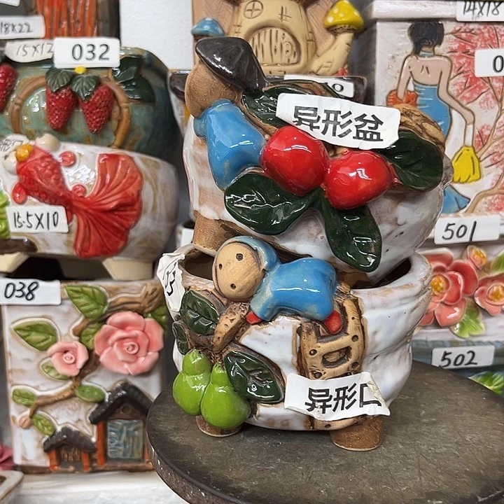 粗陶材质多肉花盆