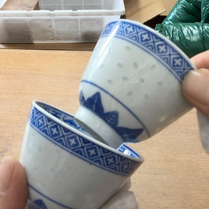 中古回流老摆件，老茶杯123