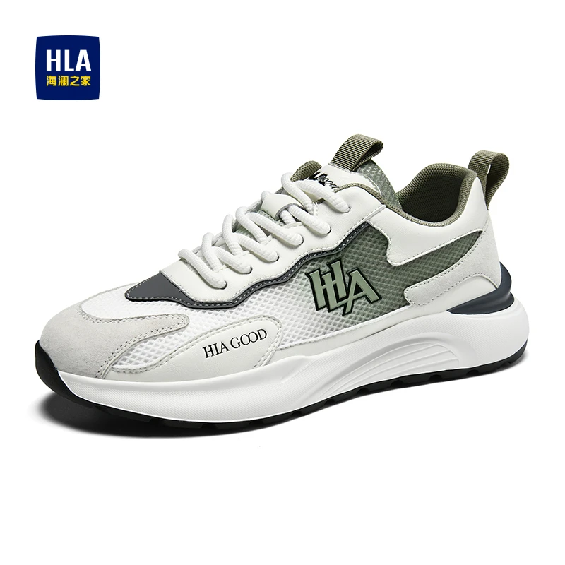 HLA/海澜之家秋冬新款男士休闲鞋时尚百搭网面潮鞋透气运动男鞋