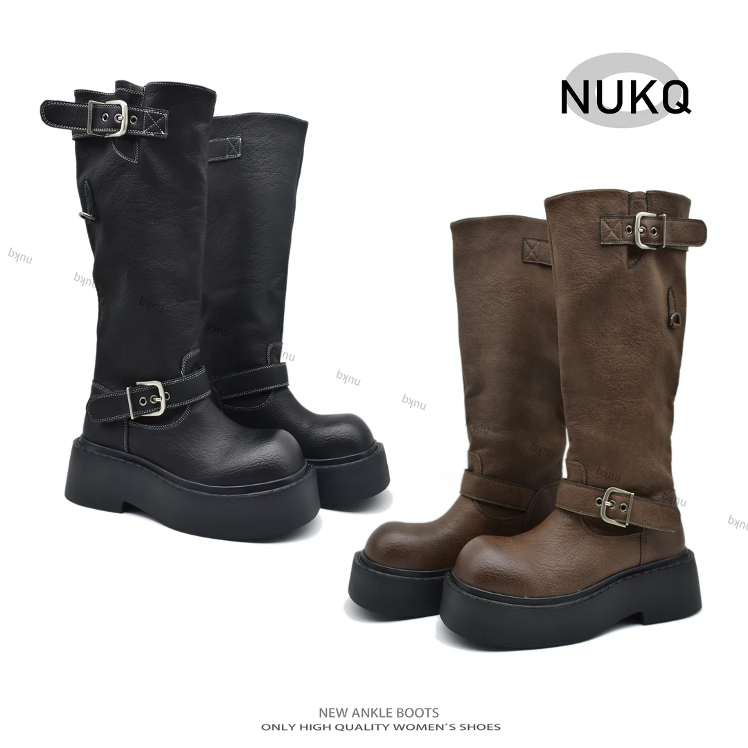 【NUKQ】  高跟厚底 时尚百搭厚底靴