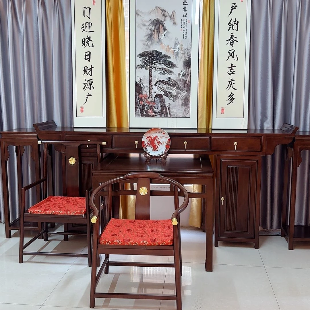 木（红木类）海**川2米4六件套配官帽椅