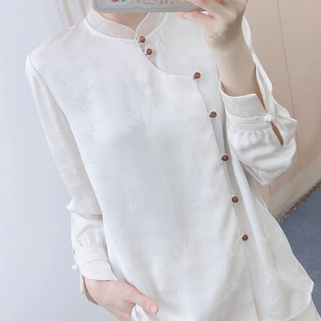 006时尚气质提花国风盘扣新中式小衫S006/GJ