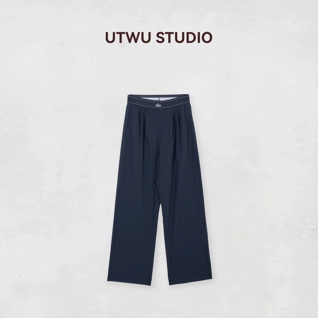 小敏「alo速干裤」春上新运动休闲显瘦松紧腰拖地裤S25K1021