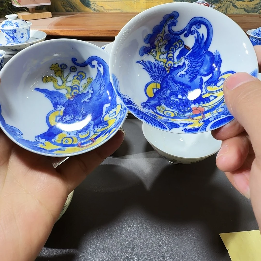 根****泥塑主人杯手工手绘微微瑕