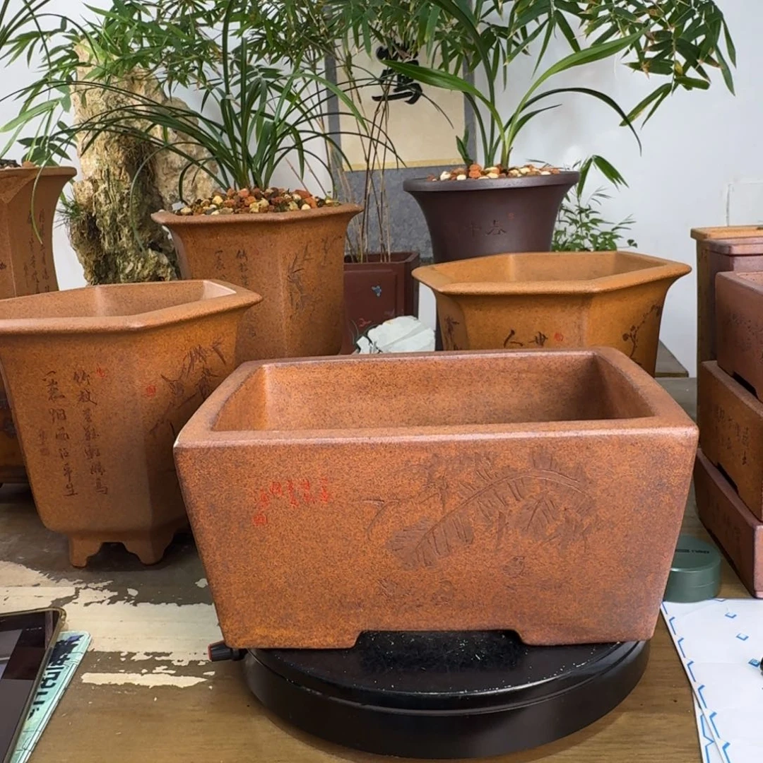 小***图紫砂花盆紫砂花盆