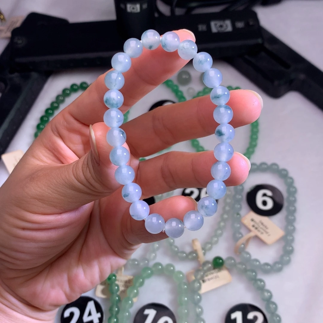 未镶嵌手链翡翠卡7.4