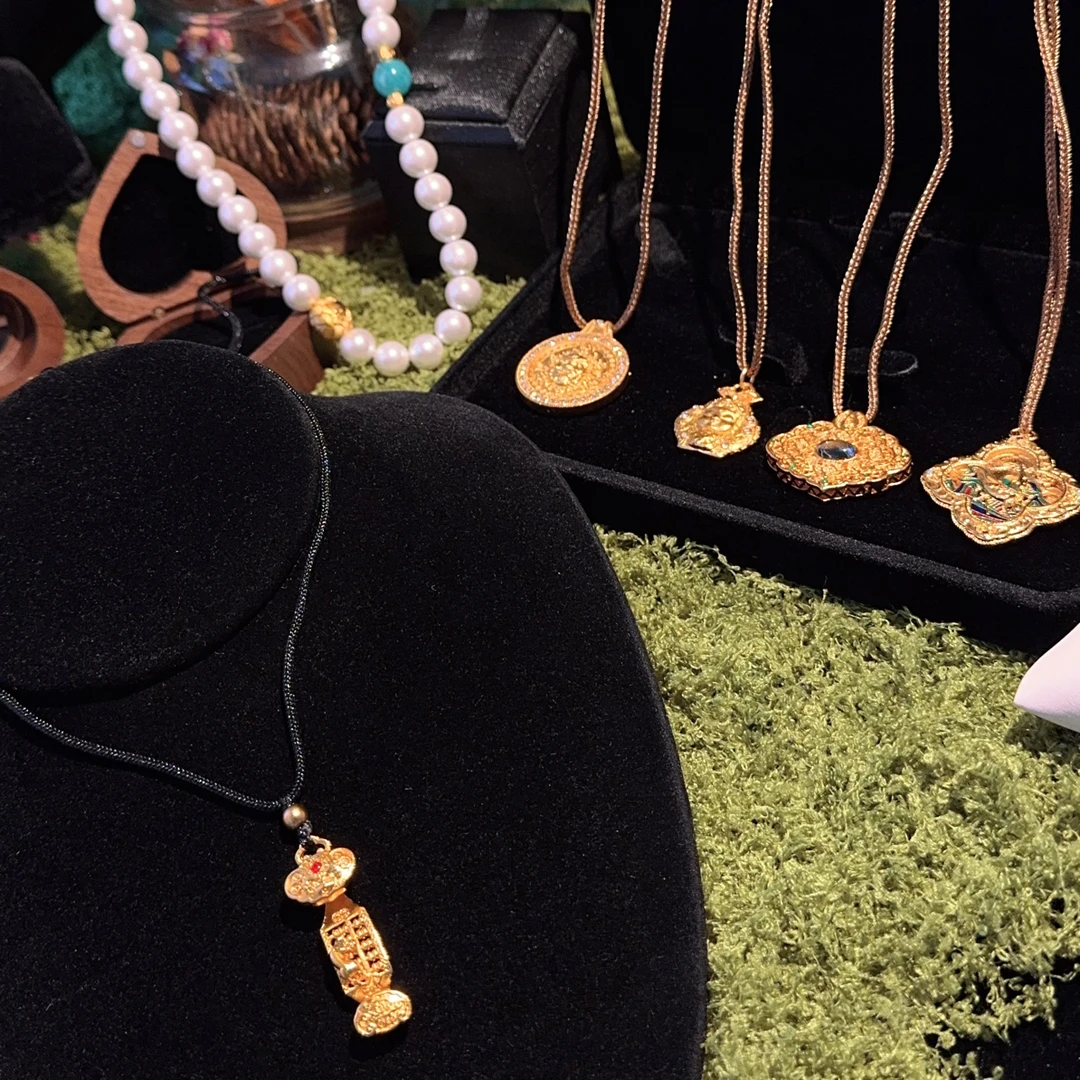 铜合金锆石项链 国风项链—直播合集