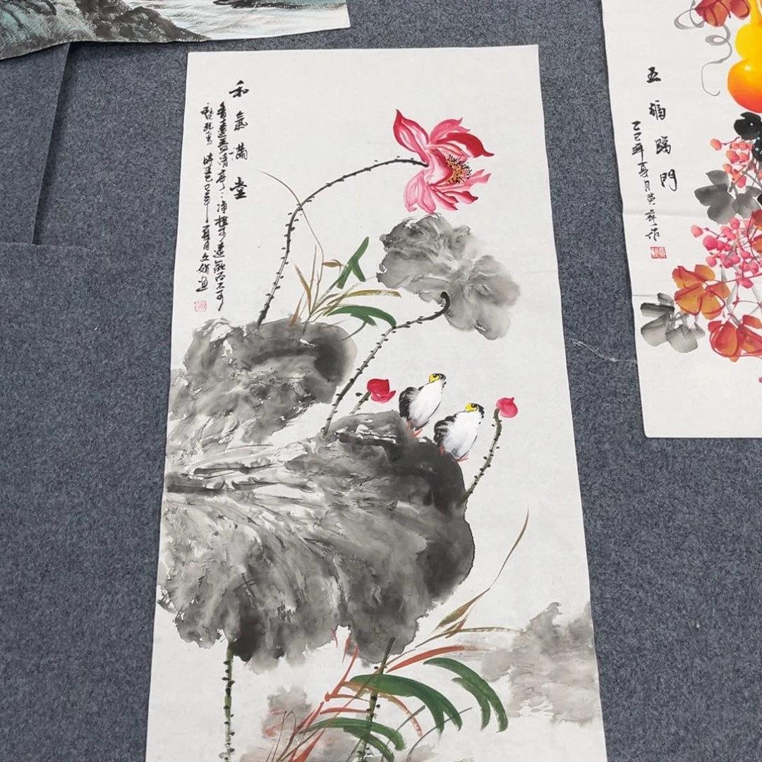 国画宣纸手绘，手工作品