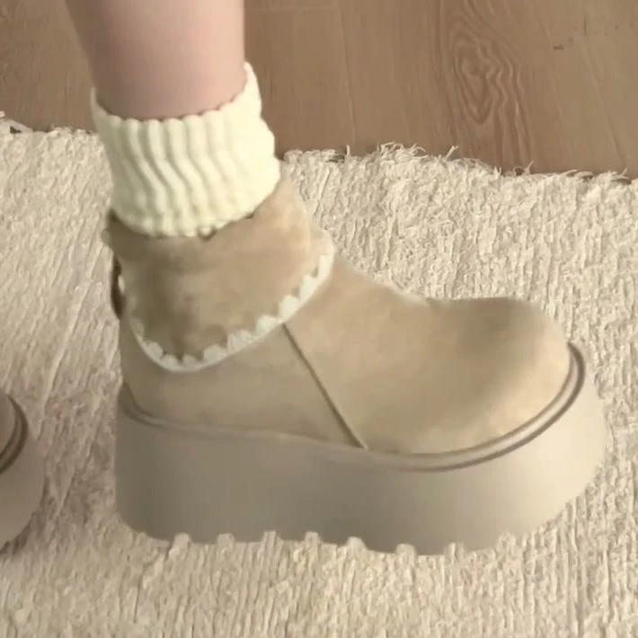 时尚小个子增高厚底马丁靴女2025新款巨好看显瘦百搭高级小短靴子